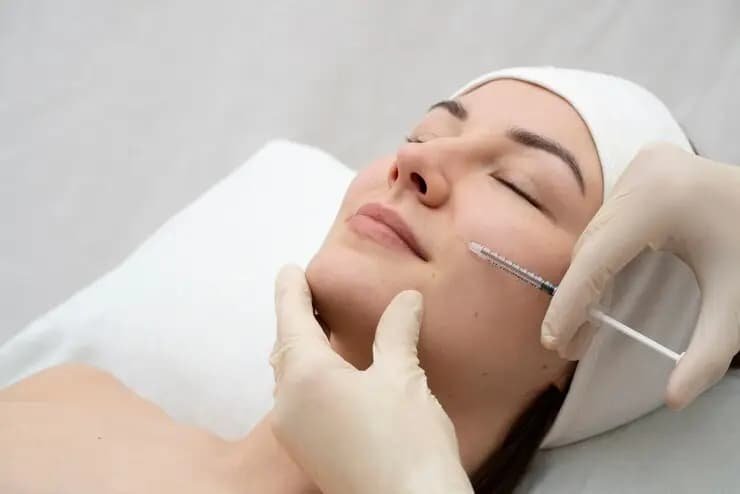 Dermatologist performing skin booster rejuvenation in Gangnam clinic using microinjection technique