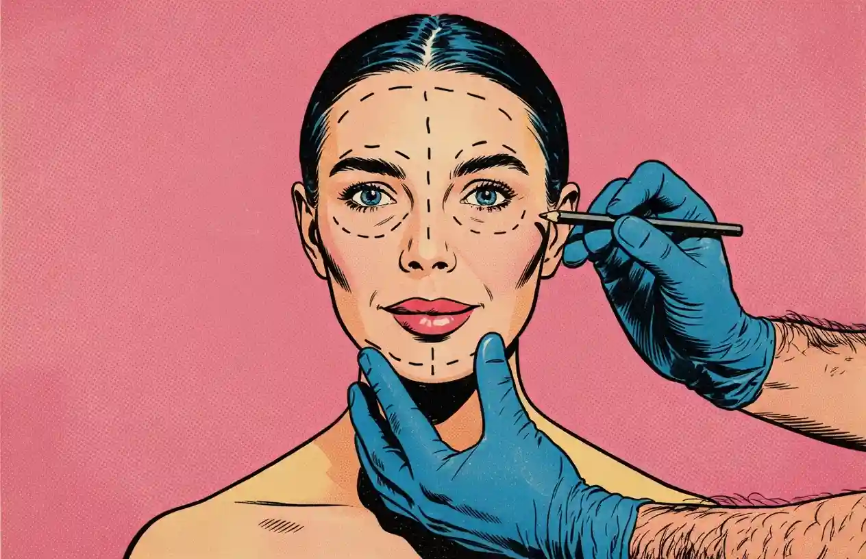 강남의 성형외과 의사에게 상담받는 외국인 환자